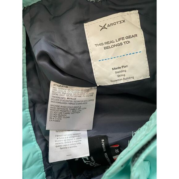 NEW Arctix Kids Snow Pants Size M 10/12 Insulated Winter Ski Island Azure - Picture 6 of 7